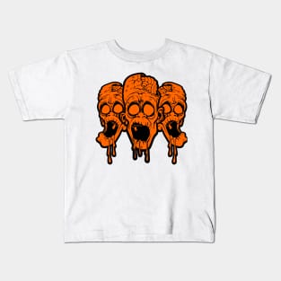 Derpy Zombie Heads Kids T-Shirt